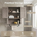 Bathroom Wall Cabinet with Barn Doors and Towel Bar by DirectDeals