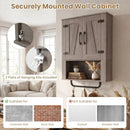 Bathroom Wall Cabinet with Barn Doors and Towel Bar by LJGDeals