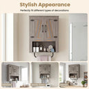 Bathroom Wall Cabinet with Barn Doors and Towel Bar by DirectDeals