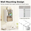 Bathroom Wall Cabinet with Tempered Glass Door and Adjustable Shelf-White
