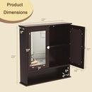 Double Door Wall-Mounted Bathroom Mirror Cabinet with Storage Shelf by LJGDeals
