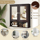 Double Door Wall-Mounted Bathroom Mirror Cabinet with Storage Shelf by LJGDeals
