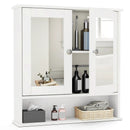Double Door Wall-Mounted Bathroom Mirror Cabinet with Storage Shelf by LJGDeals