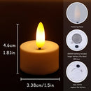 Set of 12 Flickering Flameless Candles(Warm White) by JHY DESIGN