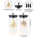 Set of 2-7"H Battery Powered Lights(Gold Leaf Pendant )