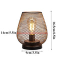 Set of 2 Metal Cage LED Battery Powered Lamp