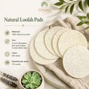 10-Pack Natural Loofah Pads