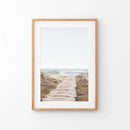 Beige Beach Pathway Wall Decor. Modern Boho Print by Wall Art Set