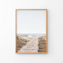 Beige Beach Pathway Wall Decor. Modern Boho Print by Wall Art Set