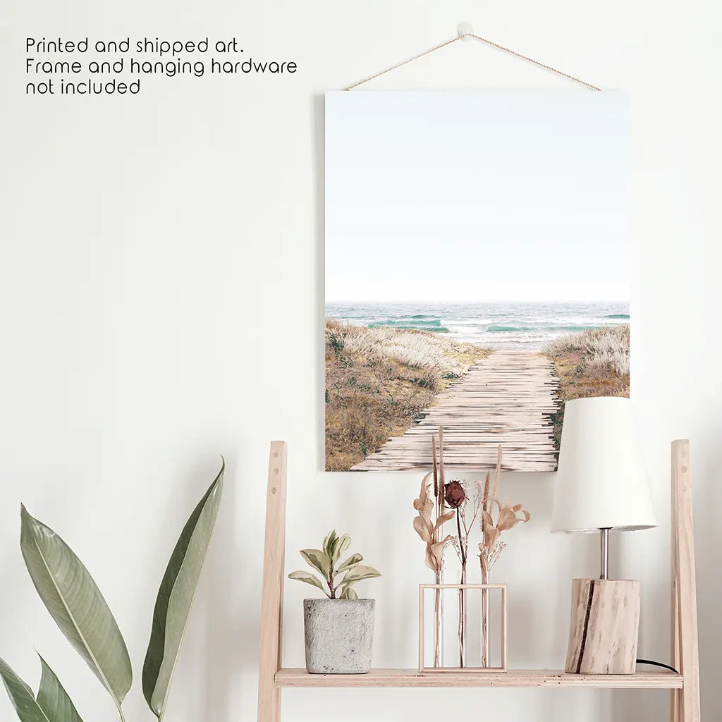 Beige Beach Pathway Wall Decor. Modern Boho Print, photo 10 of 10
