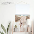 Beige Beach Pathway Wall Decor. Modern Boho Print by Wall Art Set
