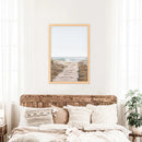Beige Beach Pathway Wall Decor. Modern Boho Print by Wall Art Set