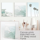 California Coastal Set of 3 Prints. Lifeguard, Surfers, Palms by Wall Art Set