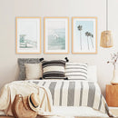 California Coastal Set of 3 Prints. Lifeguard, Surfers, Palms by Wall Art Set