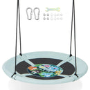 40 Inches Saucer Tree Swing with Adjustable Hanging Ropes and 900D Oxford Fabric by LJGDeals