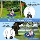 40 Inches Saucer Tree Swing with Adjustable Hanging Ropes and 900D Oxford Fabric by LJGDeals