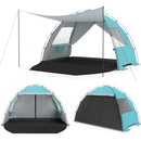 Beach Tent Sun Shelter with Canopy Pop-Up Easy Setup UPF50+ Sun Protection by LJGDeals