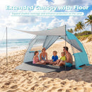 Beach Tent Sun Shelter with Canopy Pop-Up Easy Setup UPF50+ Sun Protection by LJGDeals