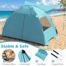 Beach Tent Sun Shelter with Canopy Pop-Up Easy Setup UPF50+ Sun Protection by LJGDeals