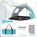 Beach Tent Sun Shelter with Canopy Pop-Up Easy Setup UPF50+ Sun Protection by DirectDeals
