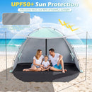 Beach Tent Sun Shelter with Canopy Pop-Up Easy Setup UPF50+ Sun Protection by LJGDeals