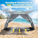 Beach Tent Sun Shelter with Canopy Pop-Up Easy Setup UPF50+ Sun Protection by LJGDeals