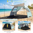 Beach Tent Sun Shelter with Canopy Pop-Up Easy Setup UPF50+ Sun Protection by DirectDeals