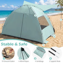Beach Tent Sun Shelter with Canopy Pop-Up Easy Setup UPF50+ Sun Protection by LJGDeals