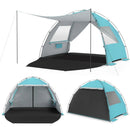 Beach Tent Sun Shelter with Canopy with Extended Floor and Vent Windows by LJGDeals