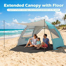 Beach Tent Sun Shelter with Canopy with Extended Floor and Vent Windows by LJGDeals