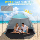 Beach Tent Sun Shelter with Canopy with Extended Floor and Vent Windows by LJGDeals
