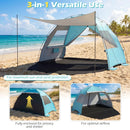 Beach Tent Sun Shelter with Canopy with Extended Floor and Vent Windows by DirectDeals