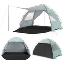 Beach Tent Sun Shelter with Canopy with Extended Floor and Vent Windows by LJGDeals