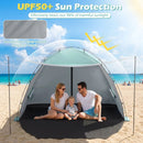 Beach Tent Sun Shelter with Canopy with Extended Floor and Vent Windows by DirectDeals