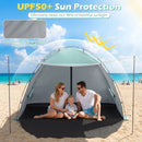 Beach Tent Sun Shelter with Canopy with Extended Floor and Vent Windows by LJGDeals