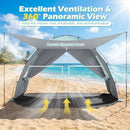 Beach Tent Sun Shelter with Canopy with Extended Floor and Vent Windows by DirectDeals