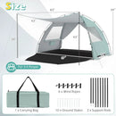 Beach Tent Sun Shelter with Canopy with Extended Floor and Vent Windows by DirectDeals