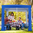 Beach Canopy Tent with Detachable Sidewall and Folding Table-Blue by LJGDeals