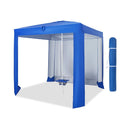 Beach Canopy Tent with Detachable Sidewall and Folding Table-Blue by LJGDeals