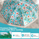 6.5 FT Beach Umbrella with Fringe Outdoor Tassel Umbrella with Push Button Tilt by LJGDeals