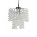 Beaded Vertical Textured Glass Chandelier