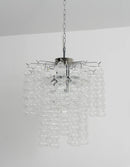 Beaded Vertical Textured Glass Chandelier