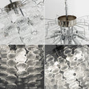 Beaded Vertical Textured Glass Chandelier