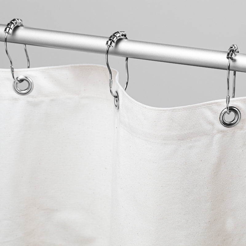 Cotton Shower Curtain – White or Natural, Bath, Tub + Stall Sizes
