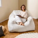 Bean Bag Chair Plush Lazy Sofa with Ultra-soft Velvet Cover-Beige by LJGDeals
