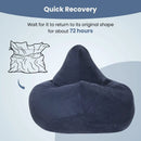 Bean Bag Chair for Adults Accent Lazy Sofa with Skin-friendly Corduroy Cover and Soft Sponge Filling by DirectDeals