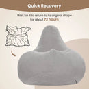 Bean Bag Chair for Adults Accent Lazy Sofa with Skin-friendly Corduroy Cover and Soft Sponge Filling by DirectDeals