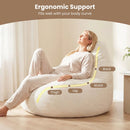Bean Bag Chair for Adults Accent Lazy Sofa with Skin-friendly Corduroy Cover and Soft Sponge Filling by DirectDeals