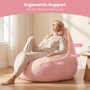Bean Bag Chair for Adults Accent Lazy Sofa with Skin-friendly Corduroy Cover and Soft Sponge Filling by DirectDeals