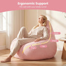 Bean Bag Chair for Adults Accent Lazy Sofa with Skin-friendly Corduroy Cover and Soft Sponge Filling by LJGDeals